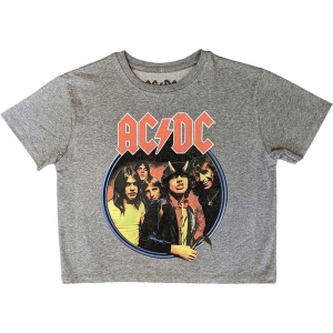 Ac/Dc - Highway To Hell Circle Lady Grey Crop To in der Gruppe MERCH / Minsishops-merch / Ac/Dc bei Bengans Skivbutik AB (5543151r)