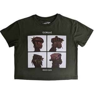 Gorillaz - Demon Days Lady Green Crop Top:  in der Gruppe MERCHANDISE / T-shirt / Hip Hop-Rap bei Bengans Skivbutik AB (5543161r)
