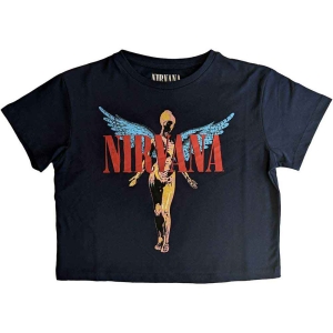 Nirvana - Angelic Lady Navy Crop Top:  in der Gruppe MERCHANDISE / T-shirt / Hårdrock bei Bengans Skivbutik AB (5543172r)