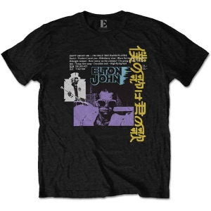 Elton John - Japanese Single Uni Bl in der Gruppe MERCHANDISE / T-shirt / Pop-Rock bei Bengans Skivbutik AB (5543403)