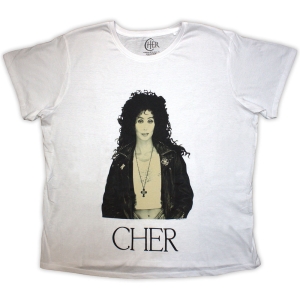 Cher - Leather Jacket Lady Wht  in der Gruppe MERCHANDISE / T-shirt / Pop-Rock bei Bengans Skivbutik AB (5543894r)