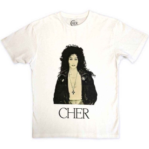 Cher - Leather Jacket Uni Wht  in der Gruppe MERCHANDISE / T-shirt / Pop-Rock bei Bengans Skivbutik AB (5543895r)