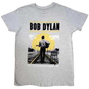 Bob Dylan - Slow Train Uni Grey in der Gruppe MERCHANDISE / T-shirt / Pop-Rock bei Bengans Skivbutik AB (5543902r)