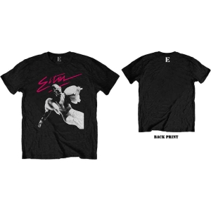Elton John - Pink Brush Uni Bl  in der Gruppe MERCHANDISE / T-shirt / Pop-Rock bei Bengans Skivbutik AB (5543913r)