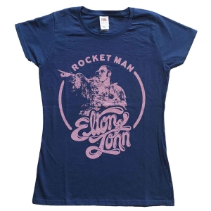 Elton John - Rocketman Circle Point Lady Navy in der Gruppe MERCHANDISE / T-shirt / Pop-Rock bei Bengans Skivbutik AB (5543915r)