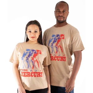 Freddie Mercury - Multi Colour Photo Uni Sand in der Gruppe MERCHANDISE / T-shirt / Pop-Rock bei Bengans Skivbutik AB (5543987r)