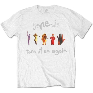 Genesis - Turn It On Again Uni Wht    S in der Gruppe MERCHANDISE / T-shirt / Pop-Rock bei Bengans Skivbutik AB (5543992r)