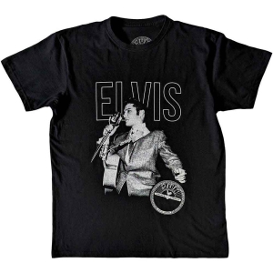 Elvis Presley - Elvis Live Portrait Uni Bl  in der Gruppe MERCHANDISE / T-shirt / Pop-Rock bei Bengans Skivbutik AB (5544012r)