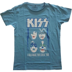 Kiss - Made For Lovin' You Uni Blue in der Gruppe MERCHANDISE / T-shirt / Hårdrock bei Bengans Skivbutik AB (5544478)