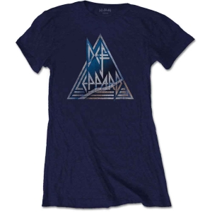 Def Leppard - Triangle Logo Lady Navy  in der Gruppe MERCHANDISE / T-shirt / Hårdrock bei Bengans Skivbutik AB (5544810r)