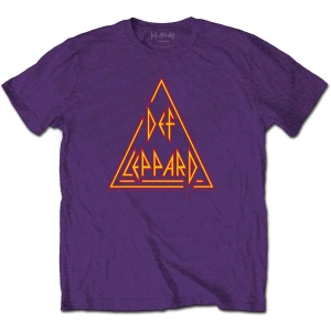 Def Leppard - Classic Triangle Logo Uni Purp  in der Gruppe MERCHANDISE / T-shirt / Hårdrock bei Bengans Skivbutik AB (5544812r)