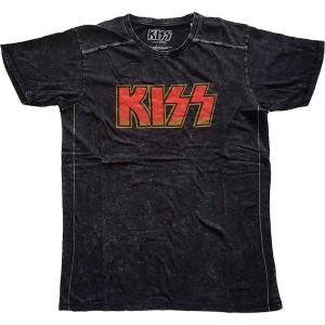 Kiss - Classic Logo Snow Wash Uni Bl  in der Gruppe MERCHANDISE / T-shirt / Hårdrock bei Bengans Skivbutik AB (5544842r)