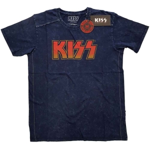 Kiss - Classic Logo Snow Wash Uni Navy  in der Gruppe MERCHANDISE / T-shirt / Hårdrock bei Bengans Skivbutik AB (5544843r)