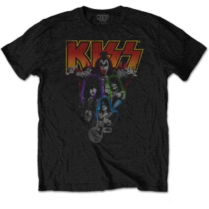 Kiss - Neon Band Uni Bl  in der Gruppe MERCHANDISE / T-shirt / Hårdrock bei Bengans Skivbutik AB (5544850r)