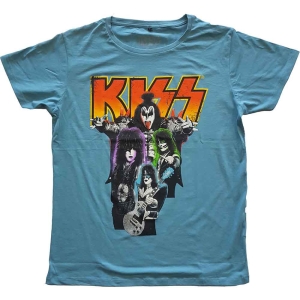 Kiss - Neon Band Uni Blue in der Gruppe MERCHANDISE / T-shirt / Hårdrock bei Bengans Skivbutik AB (5544851r)