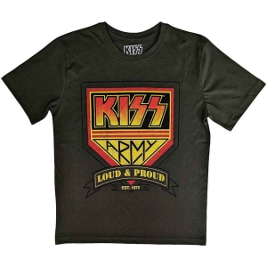 Kiss - Loud & Proud Uni Military Green  in der Gruppe MERCHANDISE / T-shirt / Hårdrock bei Bengans Skivbutik AB (5544852r)