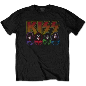 Kiss - Logo, Faces & Icons Uni Bl  in der Gruppe MERCHANDISE / T-shirt / Hårdrock bei Bengans Skivbutik AB (5544866r)