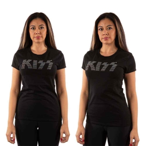 Kiss - Logo Diamante Lady Bl  in der Gruppe MERCHANDISE / T-shirt / Hårdrock bei Bengans Skivbutik AB (5544867r)