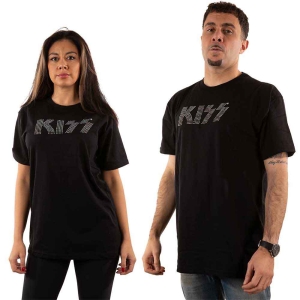 Kiss - Logo Diamante Uni Bl  in der Gruppe MERCHANDISE / T-shirt / Hårdrock bei Bengans Skivbutik AB (5544868r)
