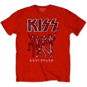 Kiss - Destroyer Sketch Uni Red  in der Gruppe MERCHANDISE / T-shirt / Hårdrock bei Bengans Skivbutik AB (5544870r)