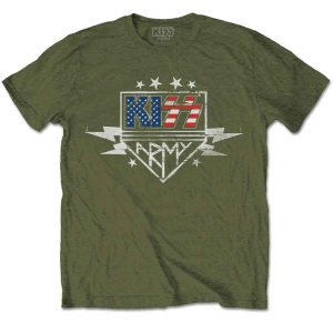 Kiss - Army Lightning Uni Green  in der Gruppe MERCHANDISE / T-shirt / Hårdrock bei Bengans Skivbutik AB (5544875r)