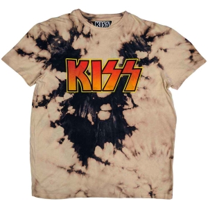 Kiss - Classic Logo Uni Bl/Tan Dip-Dye  in der Gruppe MERCHANDISE / T-shirt / Hårdrock bei Bengans Skivbutik AB (5544881r)