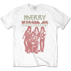 Kiss - Merry Kissmas Uni Wht  in der Gruppe MERCHANDISE / T-shirt / Hårdrock bei Bengans Skivbutik AB (5544885r)