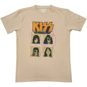 Kiss - Lightning Photo Uni Sand  in der Gruppe MERCHANDISE / T-shirt / Hårdrock bei Bengans Skivbutik AB (5544888r)