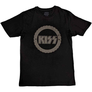 Kiss - Buzzsaw Logo Hi-Build Uni Bl  in der Gruppe MERCHANDISE / T-shirt / Hårdrock bei Bengans Skivbutik AB (5544891r)