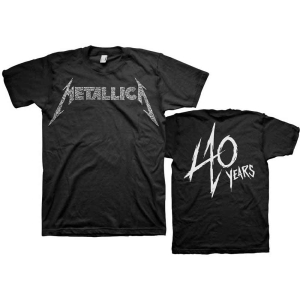 Metallica - 40Th Anniversary Songs Logo Uni Bl  in der Gruppe MERCHANDISE / T-shirt / Hårdrock bei Bengans Skivbutik AB (5544924r)