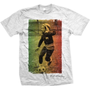 Bob Marley - Rasta Football Slub Uni Grey in der Gruppe MERCHANDISE / T-shirt / Reggae bei Bengans Skivbutik AB (5546018)