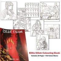 Eilish Billie - Målarbok (Innehåller 20 Teckningar) in der Gruppe MERCHANDISE / Merch / Pop-Rock bei Bengans Skivbutik AB (5546216)