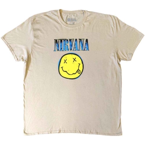 Nirvana - Xerox Happy Face Blue Uni Sand in der Gruppe MERCHANDISE / T-shirt / Pop-Rock bei Bengans Skivbutik AB (5546364)
