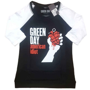 Green Day - American Idiot Lady Bl/Wht Raglan  (3XL) in der Gruppe MERCHANDISE / T-shirt / Punk bei Bengans Skivbutik AB (5546812)