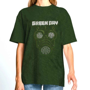 Green Day - Gas Mask Uni Khaki Dip-Dye  in der Gruppe MERCHANDISE / T-shirt / Punk bei Bengans Skivbutik AB (5547163r)