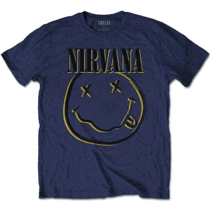 Nirvana - Happy Face Boys T-Shirt Navy in der Gruppe MERCH bei Bengans Skivbutik AB (5547683)