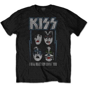 Kiss - Made For Lovin' You Boys T-Shirt Bl in der Gruppe MERCHANDISE / Merch / Hårdrock bei Bengans Skivbutik AB (5548198)