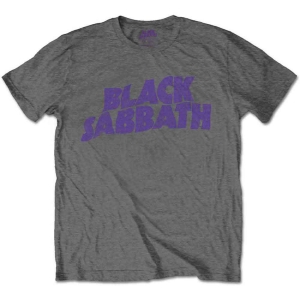 Black Sabbath - Wavy Logo Boys T-Shirt Char in der Gruppe MERCHANDISE / Merch / Hårdrock bei Bengans Skivbutik AB (5548668r)