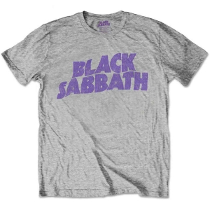 Black Sabbath - Wavy Logo Boys T-Shirt Heather in der Gruppe MERCHANDISE / Merch / Hårdrock bei Bengans Skivbutik AB (5548669r)