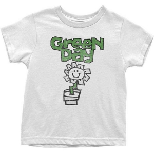 Green Day - Flower Pot Boys T-Shirt Wht in der Gruppe MERCHANDISE / Merch / Punk bei Bengans Skivbutik AB (5548694r)