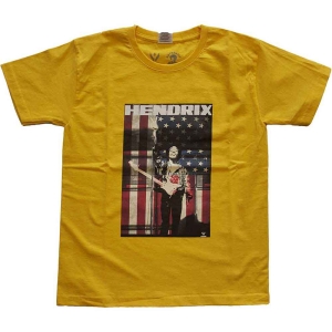 Jimi Hendrix - Peace Flag Boys T-Shirt Yell in der Gruppe MERCHANDISE / Merch / Pop-Rock bei Bengans Skivbutik AB (5548738r)