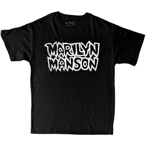 Marilyn Manson - Classic Logo Boys T-Shirt Bl in der Gruppe MERCHANDISE / Merch / Hårdrock bei Bengans Skivbutik AB (5548758r)