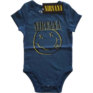 Nirvana - Happy Face Toddler Navy Babygrow in der Gruppe MERCHANDISE / Merch / Pop-Rock bei Bengans Skivbutik AB (5548766r)