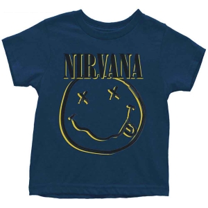Nirvana - Happy Face Toddler T-Shirt Navy in der Gruppe MERCHANDISE / Merch / Pop-Rock bei Bengans Skivbutik AB (5548777r)