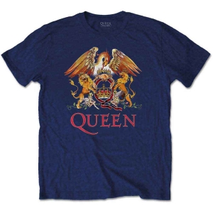 Queen - Classic Crest Boys T-Shirt Navy in der Gruppe MERCHANDISE / Merch / Pop-Rock bei Bengans Skivbutik AB (5548804r)