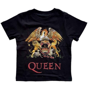 Queen - Classic Crest Toddler T-Shirt Bl in der Gruppe MERCHANDISE / Merch / Pop-Rock bei Bengans Skivbutik AB (5548806r)