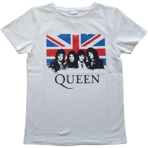 Queen - Vtge Union Jack Boyst-Shirt  Wht in der Gruppe MERCHANDISE / Merch / Pop-Rock bei Bengans Skivbutik AB (5548808r)