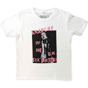 Sex Pistols - Anarchy In The Uk Boys T-Shirt Wht in der Gruppe MERCHANDISE / Merch / Punk bei Bengans Skivbutik AB (5548853r)