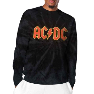 Ac/Dc - Logo Uni Bl Dip-Dye Long Sleeve in der Gruppe MERCHANDISE / Kapuzenpullover / Hårdrock bei Bengans Skivbutik AB (5550891)