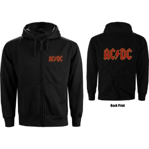 Ac/Dc - Logo Backprint Lady Bl Zip Hoodie in der Gruppe MERCHANDISE / Kapuzenpullover / Hårdrock bei Bengans Skivbutik AB (5550920r)